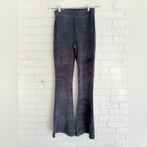 Women's Gray Velvet Flare pants
